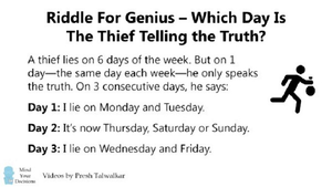 Câu đố chỉ dành cho thiên tài: 'Đi tìm ngày nói thật'